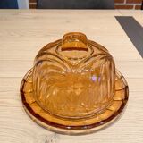 Cloche à fromage en verre marron