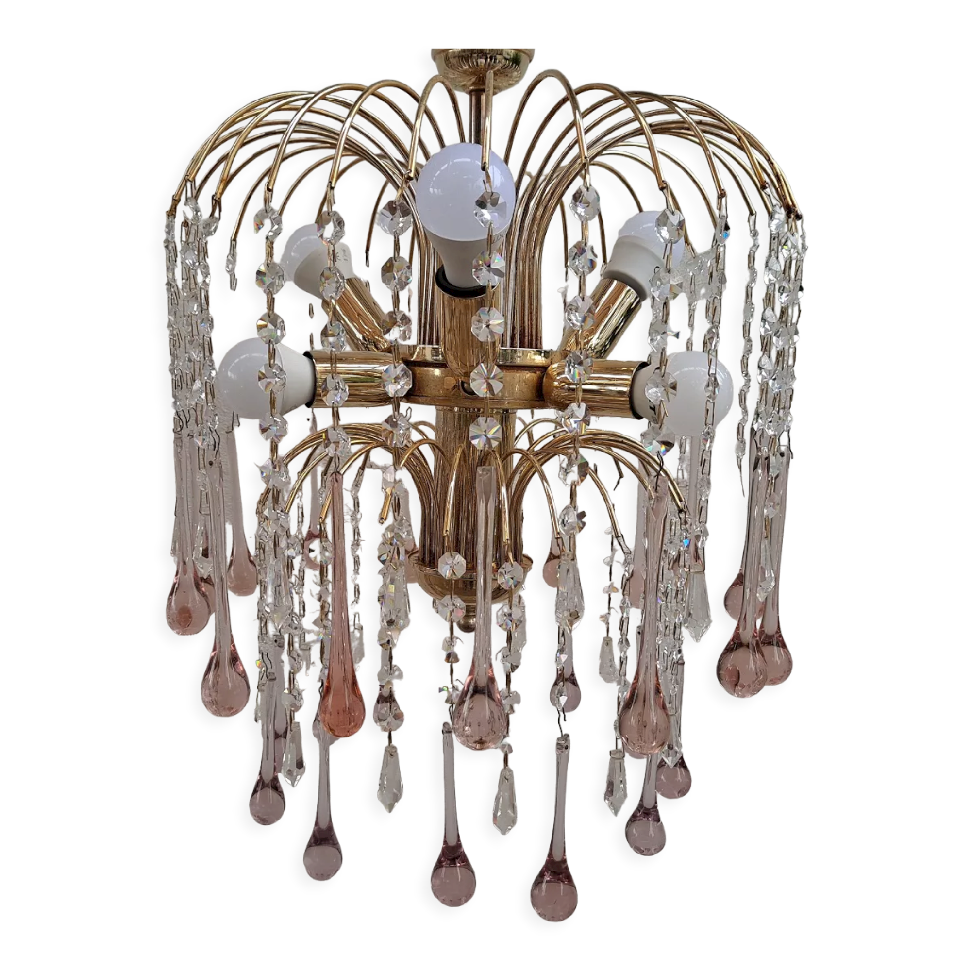 Vintage  Murano Waterfall Chandelier