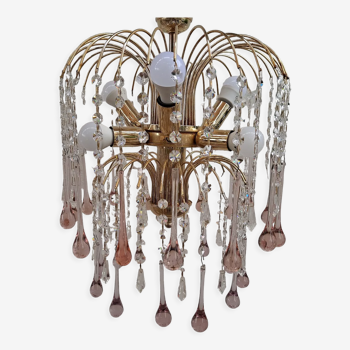 Vintage  Murano Waterfall Chandelier