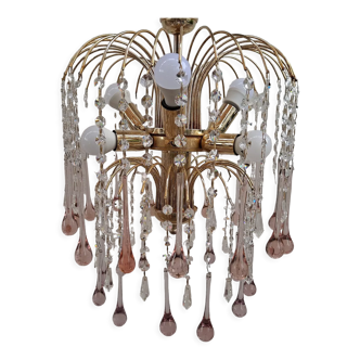 Vintage  Murano Waterfall Chandelier