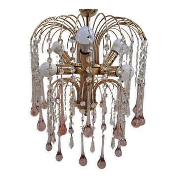 Lustre vintage de la cascade de Murano
