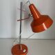 Lampe vintage 1960 Monteuse Delmas bureau orange carotte  - 44 cm