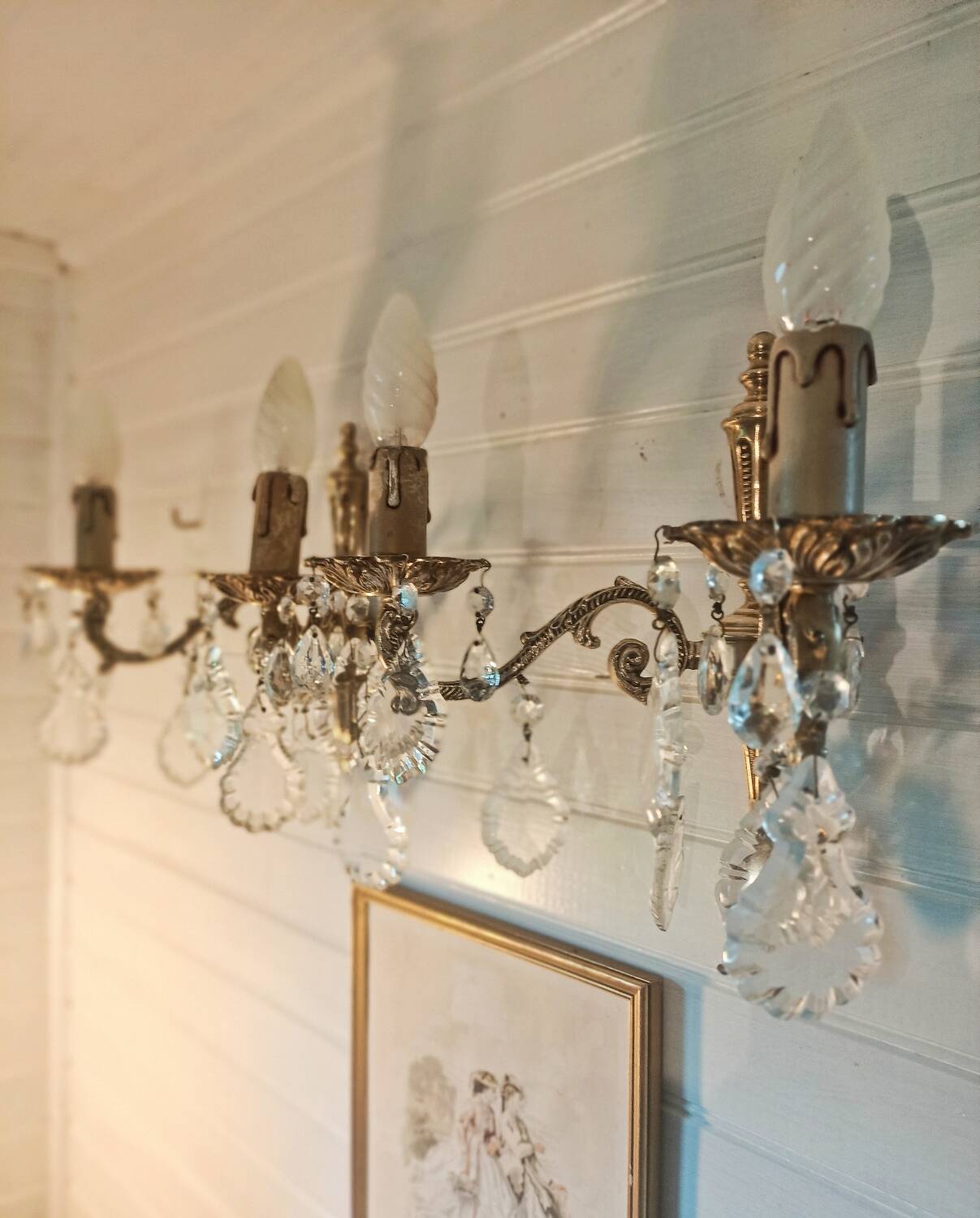 Pair of tassel sconces