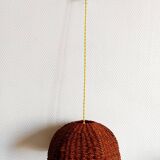 Pair of wicker flower hanging baskets