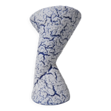 Vintage asymmetrical diabolo vase in snow stoneware