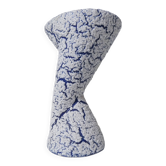 vase diabolo asymétrique vintage en grès des neiges