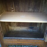 Vintage mesh cabinet in solid oak rococo period 1930
