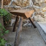 Handmade tripod stool wabi-sabi country decoration slow wood log