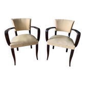 Paire de fauteuils Bridge Art déco