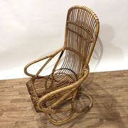 Fauteuil en rotin années 60