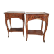 Pair of marquetry tables