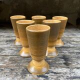 Set of 6 XL sandstone mazagrans