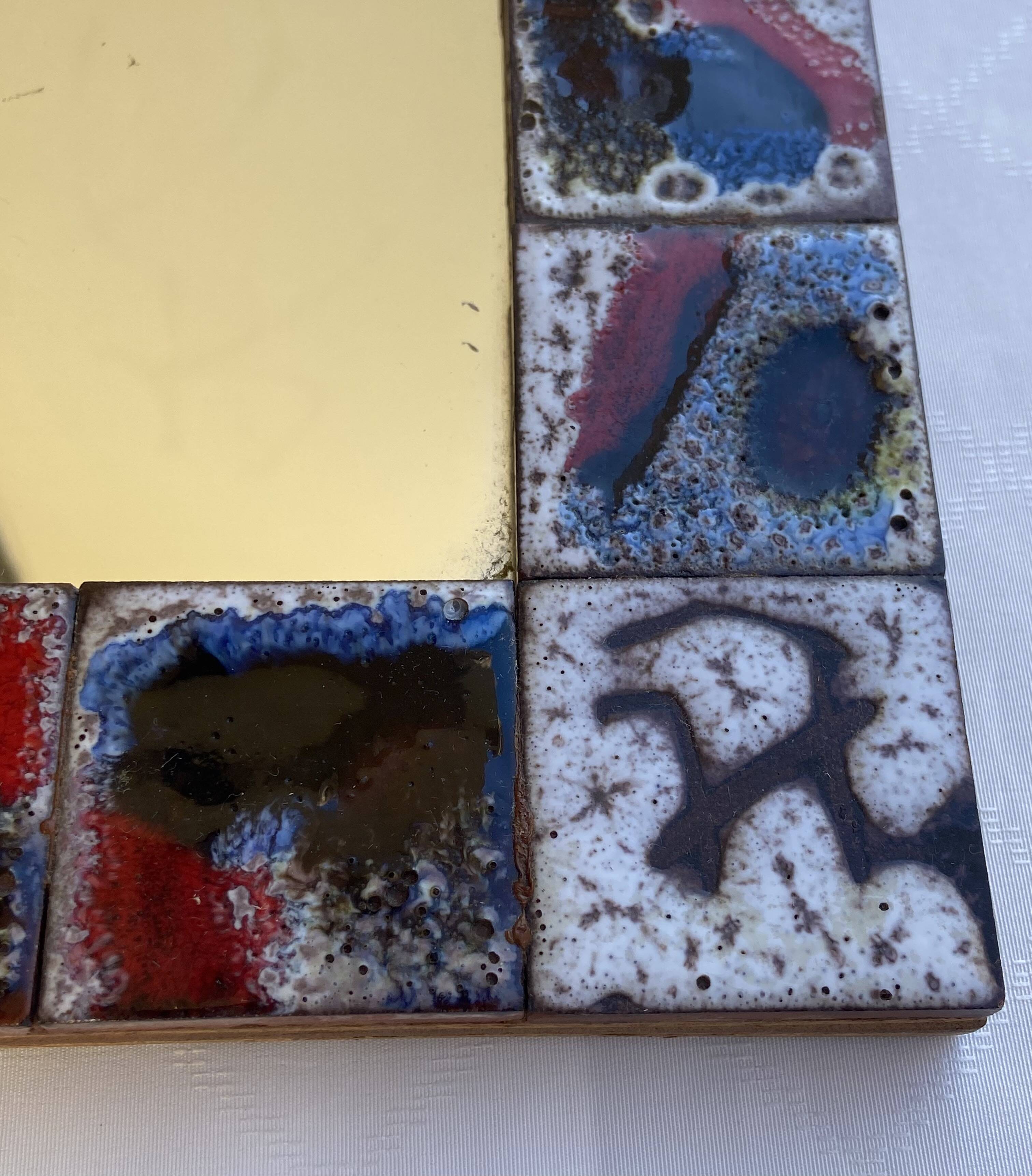 1960s ceramic mirror