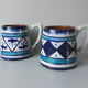 Paire de tasses en céramiques bleue - scandinaves