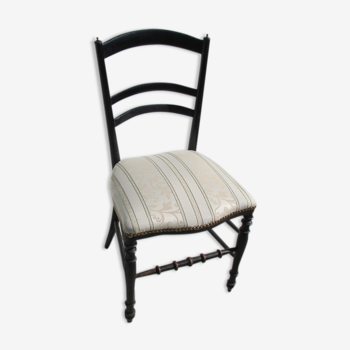 Chaise Napoléon III en bois noirci