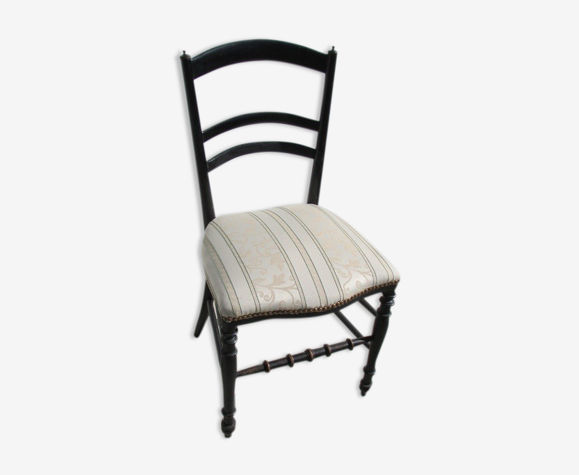 Chaise Napoléon III en bois noirci
