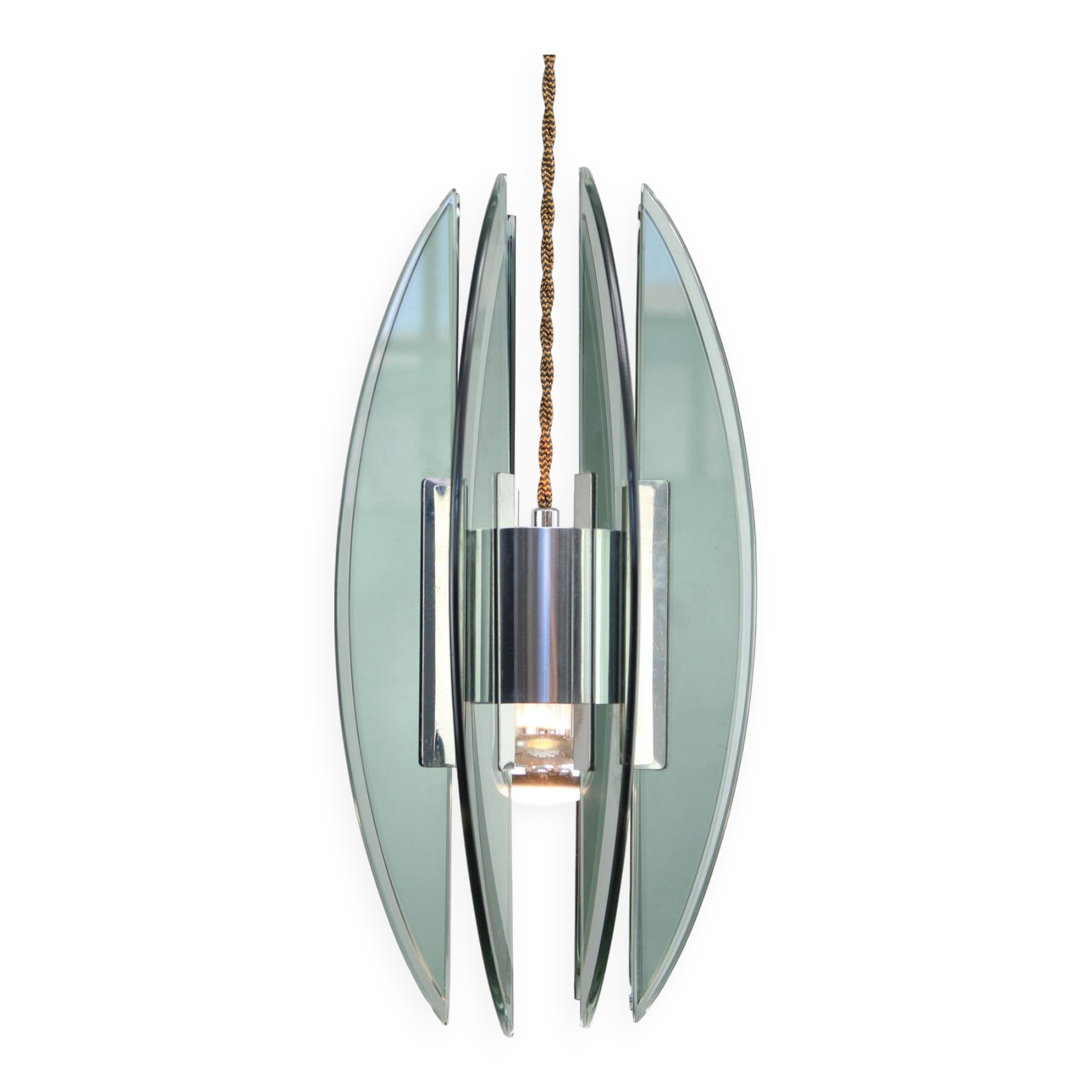 Italian Plexiglass Pendant Lamp, 1970s