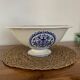 Large old Gien earthenware salad bowl with Rouen decor