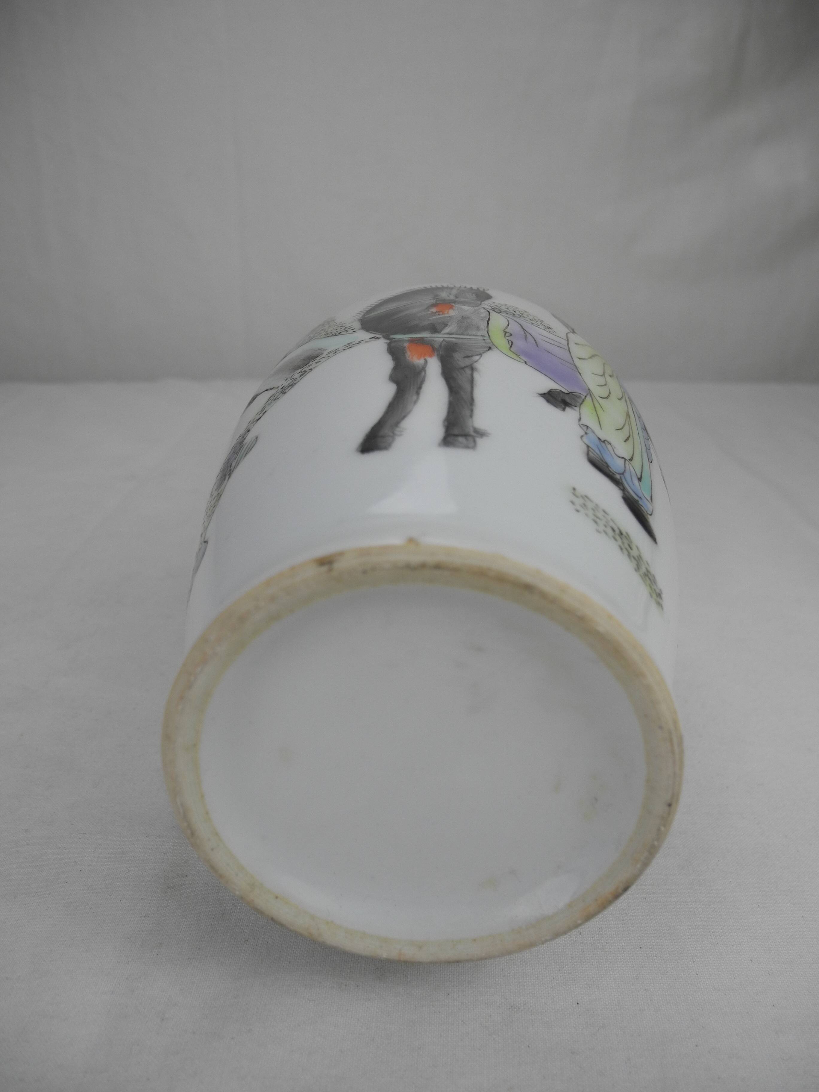 Antique porcelain vase, vintage Chinese porcelain vase