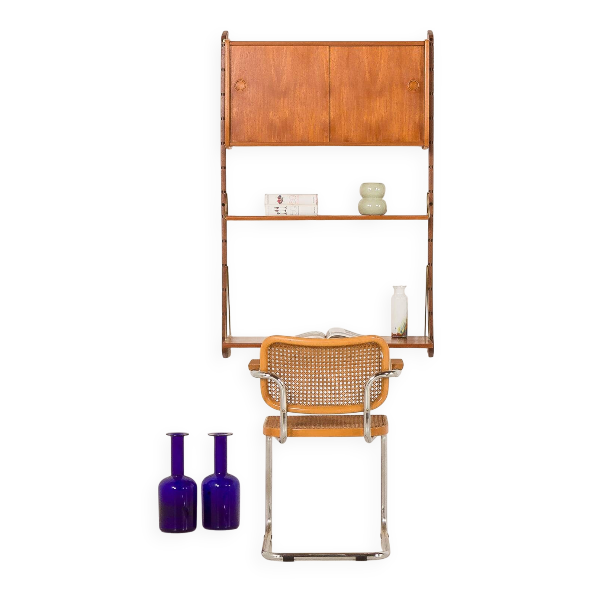 Scandinavian home office teak wall unit model Ergo by John Texmon, Norway