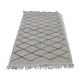 Handmade moroccan beige and black wool rug 192x118cm