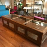 Furniture showcase wood and glass
