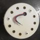 Old ceiling lamp vintage wall lamp in white glass amber patterns 1960 ø 16.5 cm tbe vintage