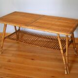 Rectangular rattan coffee table