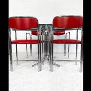 Ensemble de 4 chaises de salle à manger des années 50.