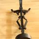 High handmade wrought iron candle holder for larger candles - vintage