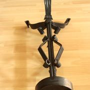 High handmade wrought iron candle holder for larger candles - vintage