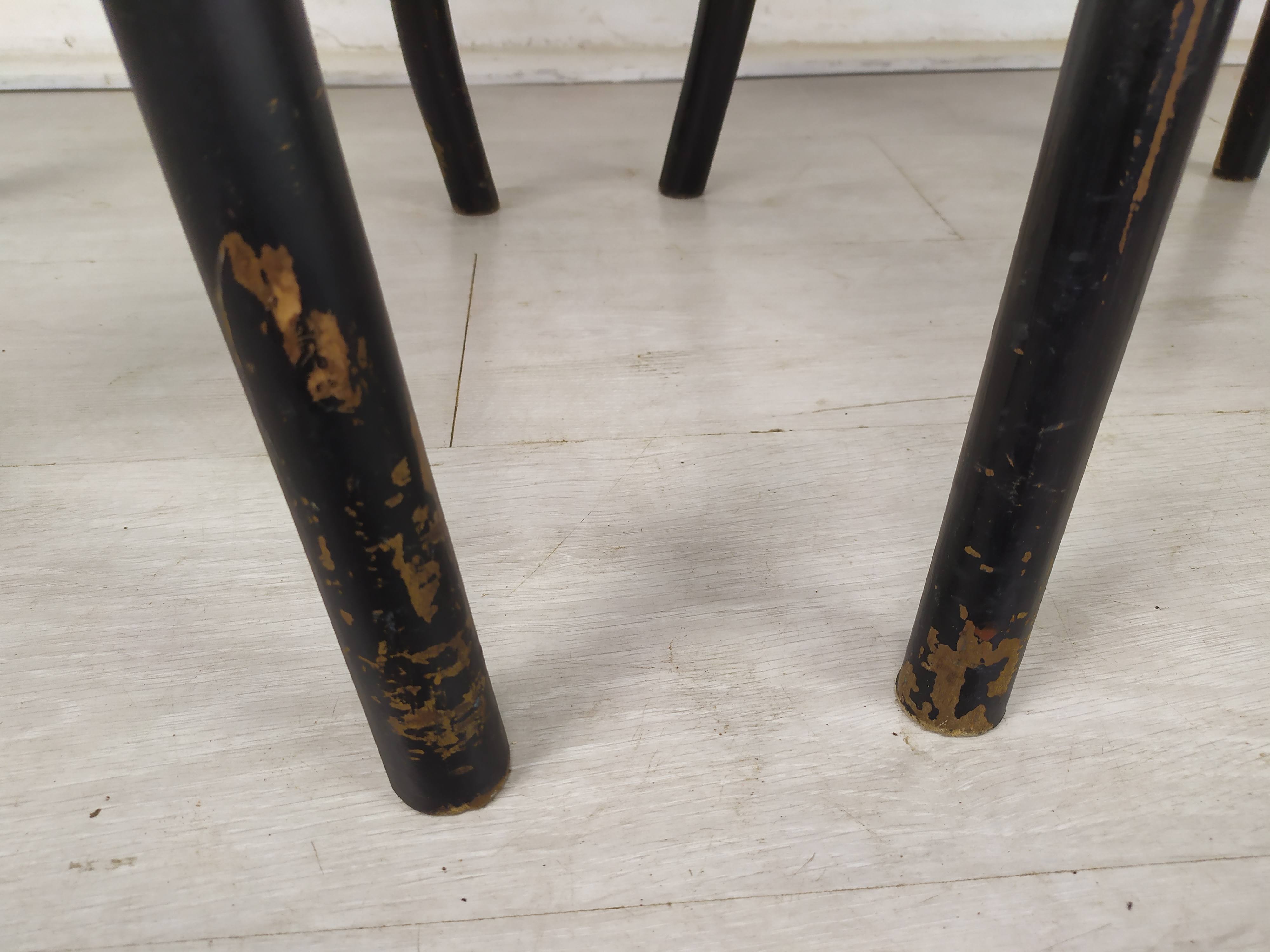 Pair of black bistro chairs