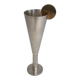 Silver-plated and brass champagne flute