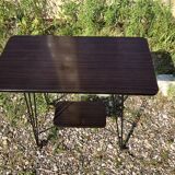 Harness Table Hifi On Wheels Feet Eiffel Metal Black Vintage