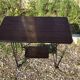 Harness Table Hifi On Wheels Feet Eiffel Metal Black Vintage