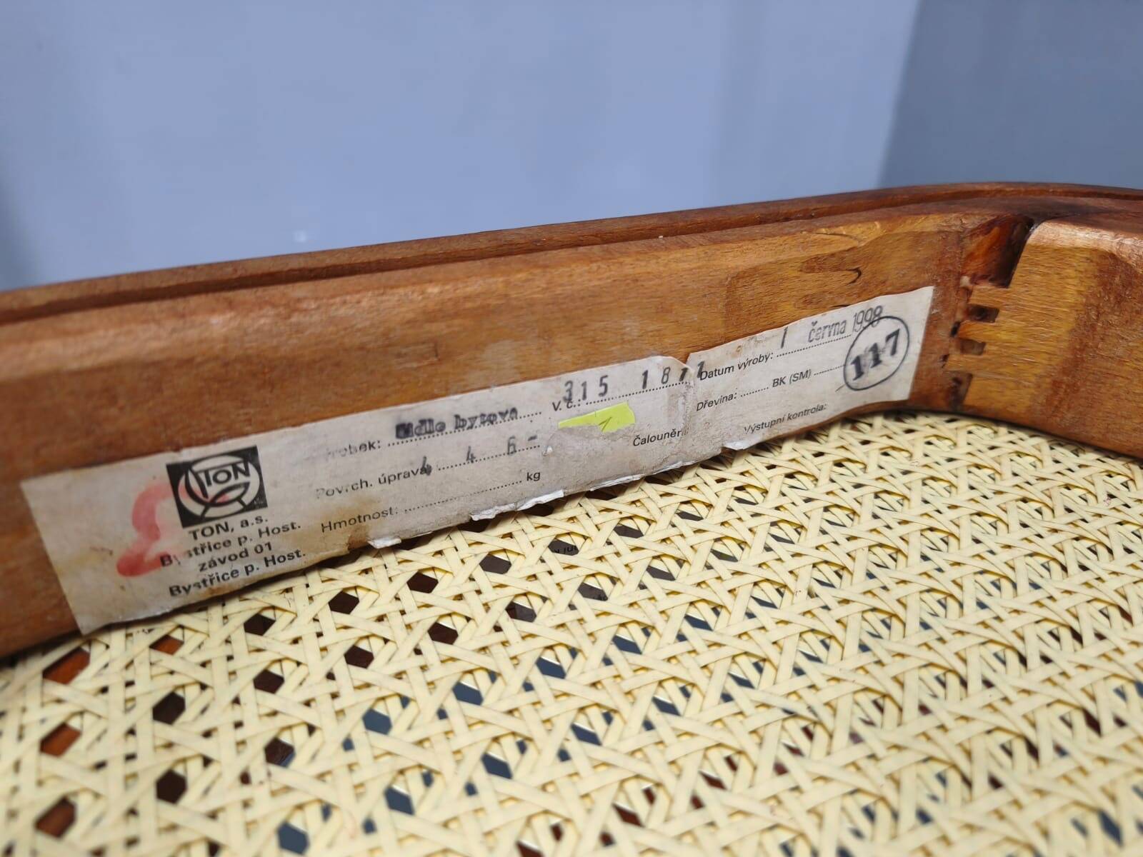 Set of 4 Bentwood Chairs No. 811 after Hoffmann, 1990s