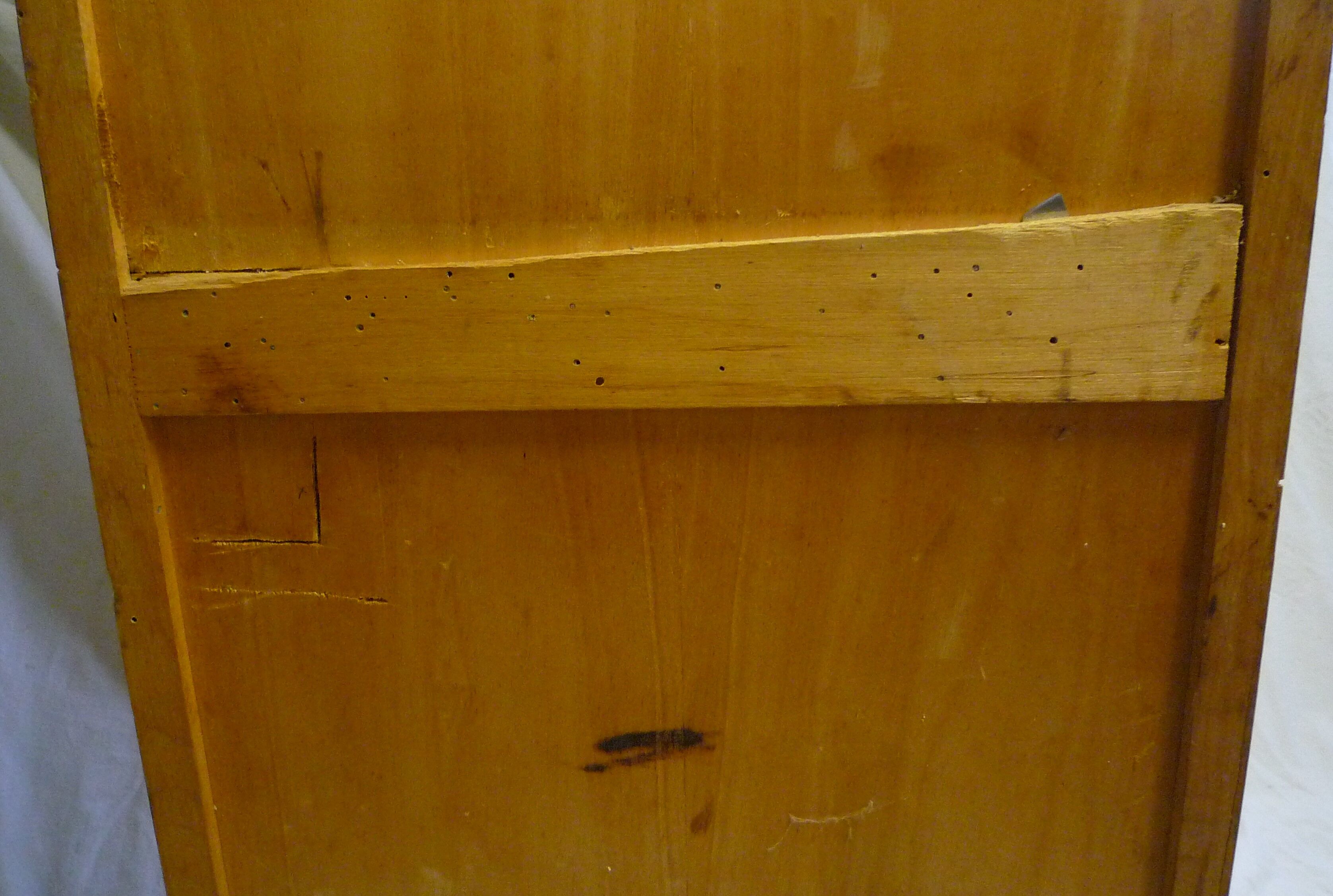 Vintage sliding curtain binder cabinet 60s