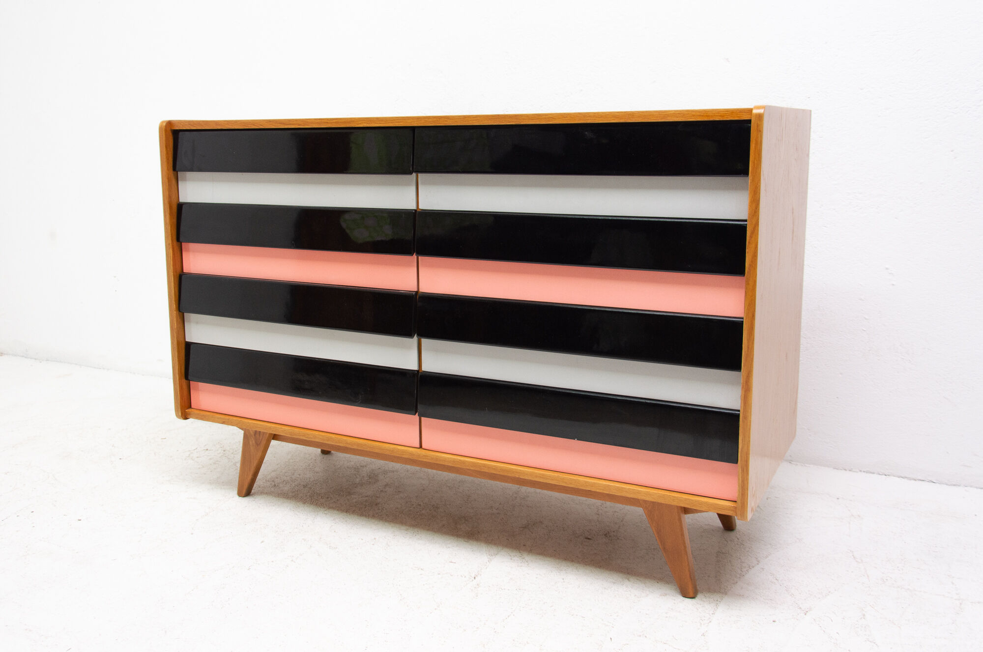 Mid-century modern chest of drawers No. U-453, by Jiří Jiroutek, Czechoslovakia