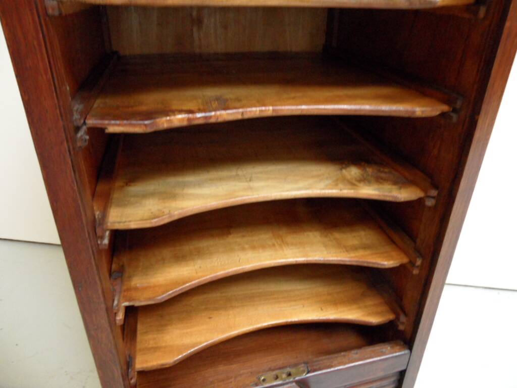 Antique filing cabinet with roller shutter