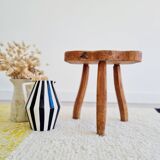 Brutalist tripod stool - solid wood