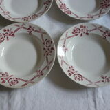 6 plates hollow earthenware vintage wolves mill