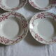 6 plates hollow earthenware vintage wolves mill