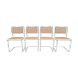 Set of 4 Cesca b32 model chairs in white