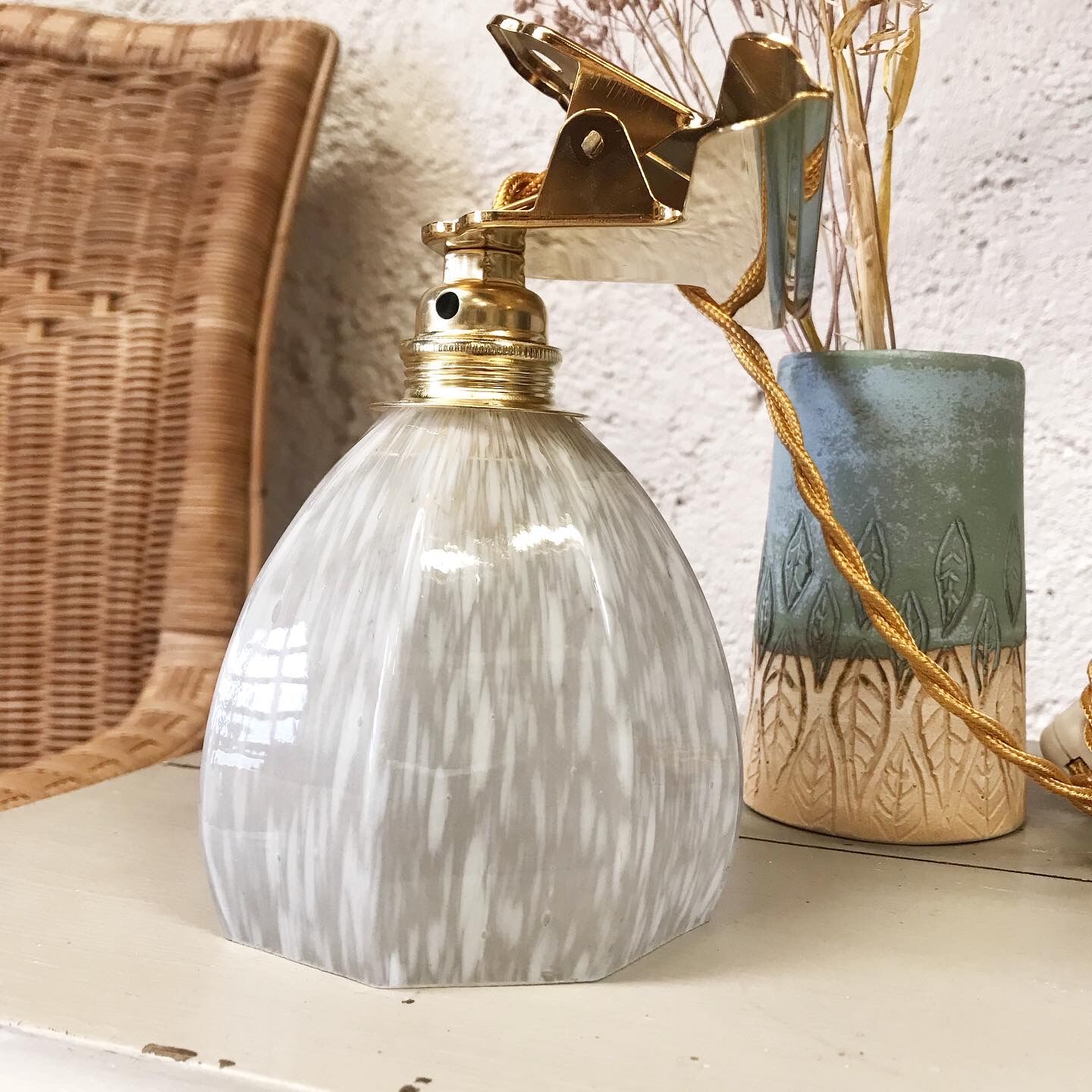 Clichy glass clamp lamp