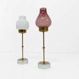 Pair of Scandinavian tealight holders Gunnar Ander for Ystad Metall, Sweden 1950