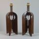 Very rare vintage pair of wooden table lamps by Temde