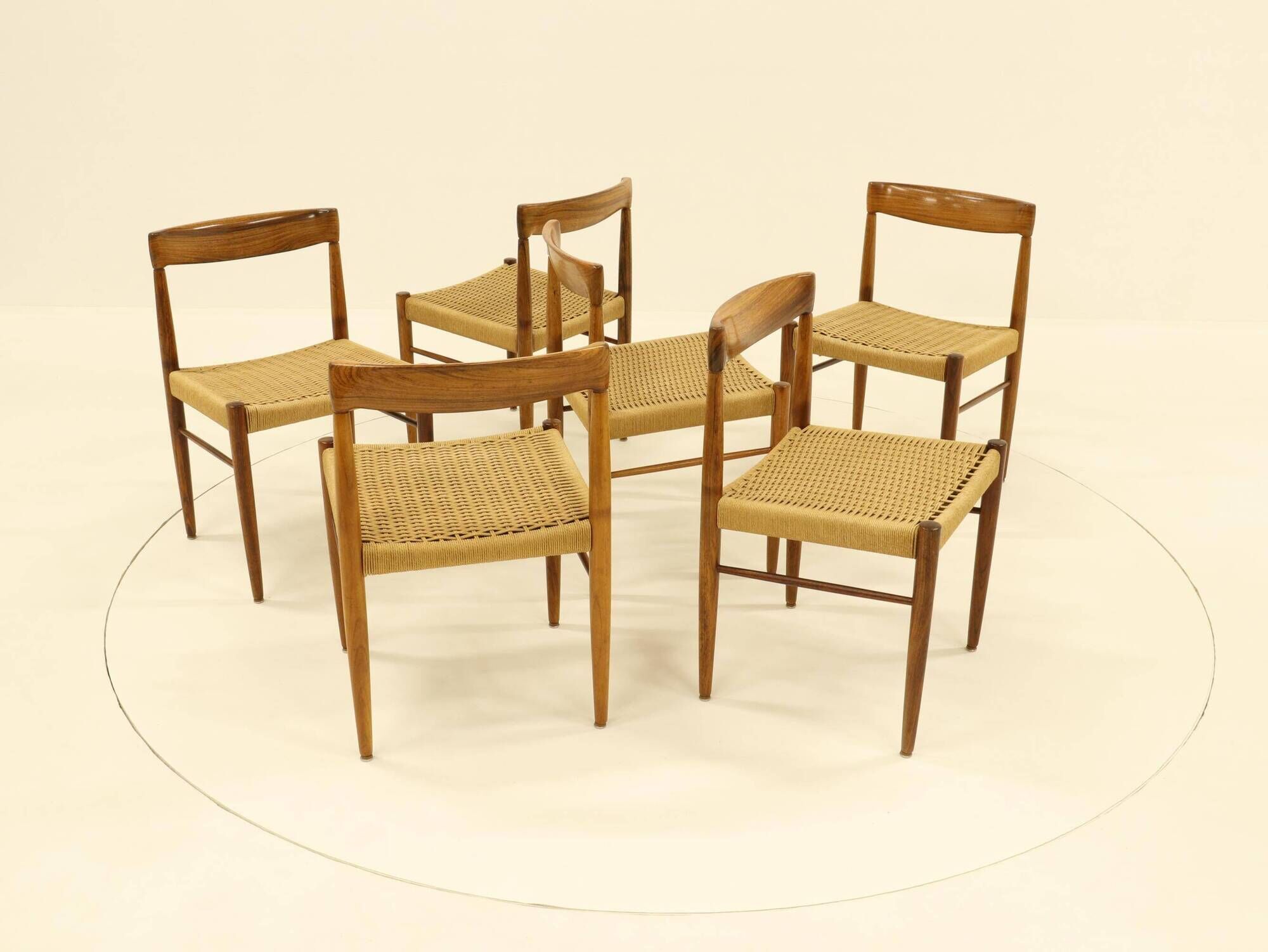 Set of 6 Rosewood Dining Chairs by H.W.Klein for Bramin, Denmark, 1960s