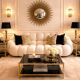 Pair of bedside tables or side tables, Hollywood Regency style,