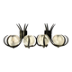 Brutalist pair of glass wall lights Mazzega, Italy 1960