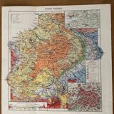 Ancicenne map of the paris basin paris from 1945